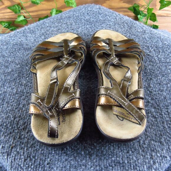 Clarks Women's Bendables Strappy Bronze Leather‎ Sz 6 Medium Gently Used 2025 - Picture 4 of 6